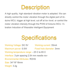 Vibrations motor Spielzeug motor Vibrations sensor modul Gleichstrom motor Handy Vibrator für Arduino DIY Kit für Mikro bit
