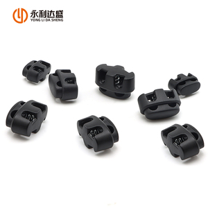 新款批发塑料绳塞单双孔拉绳弹性绳端弹簧锁包配件 - Product Image 3