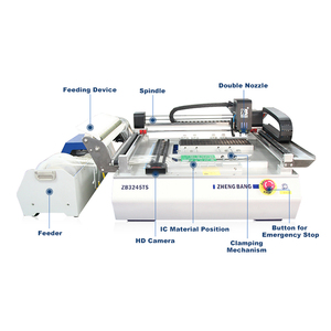 ZhengBang電子Smd Smtピックアンドプレイスマシン2ヘッド自動<span class=keywords><strong>PCB</strong></span>アセンブル製造機LEDバルブチップ取り付け機