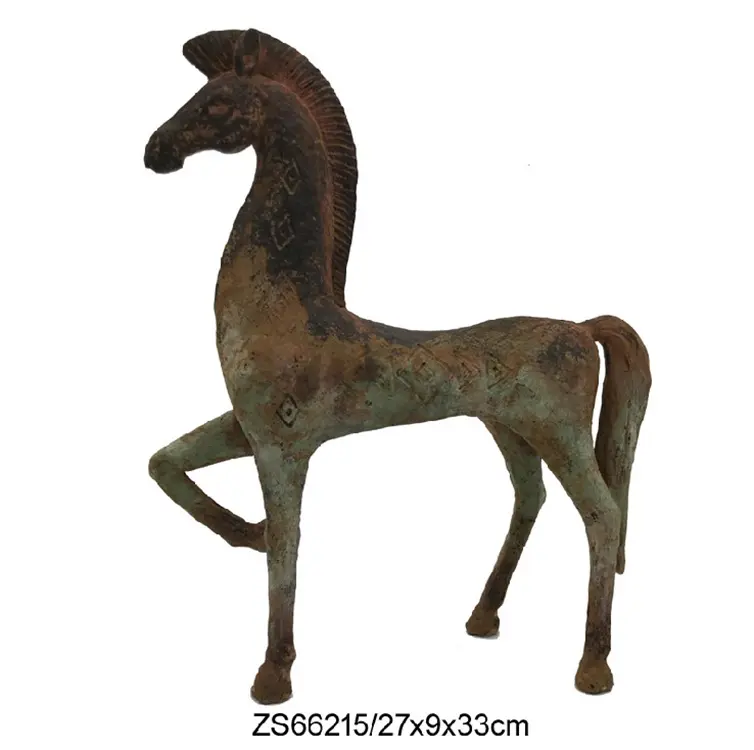 Statue de cheval en résine pour décoration de maison, cadeau artisanal, statue de cheval nord-américain, arabe, stallon, figurine, sculpture décorative en résine