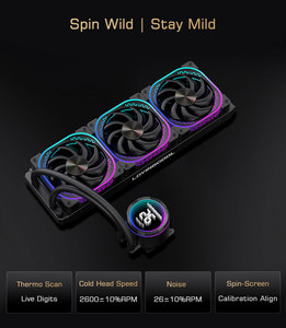 LOVINGCOOL 240/360mm radiador líquido enfriador rápido con función de visualización de temperatura juego computar refrigeración por agua CPU Aio RGB ventilador