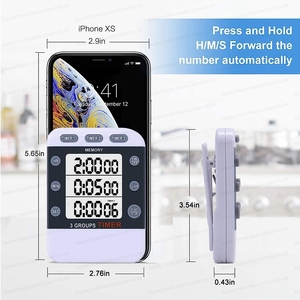 Magnetische 3-Kanal-LCD-Küche Küche Digitaluhr Countdown-Timer - Product Image 3