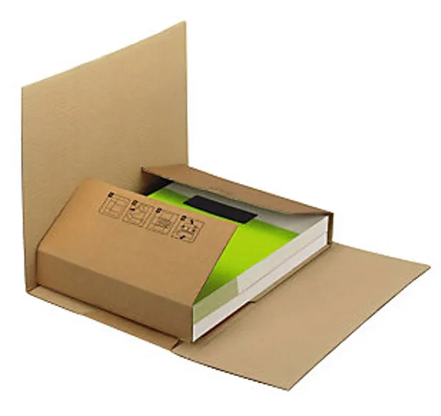 custom corrugated packaging book mailer gusset shipping mailing box for book