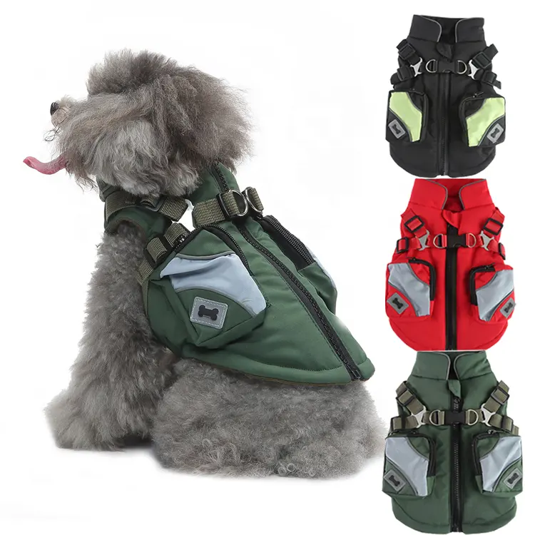 Grosir pakaian hewan peliharaan desainer mewah jaket Anjing mantel hangat musim dingin pakaian anjing