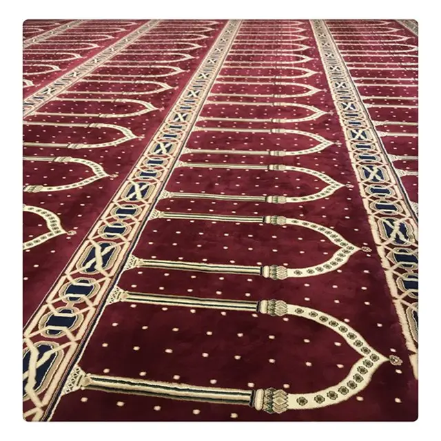 Tapis d'église royale de haute qualité 100% PP tapis de prière Wilton musulman anti-saut pour mosquée