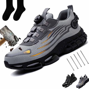 Draaiknop Veiligheidsschoenen Mannen Stalen Neus Sneaker Luchtkussen Werkschoenen Man Lekvrij Werk Veiligheidslaarzen Beschermende Schoenen - Product Image 1
