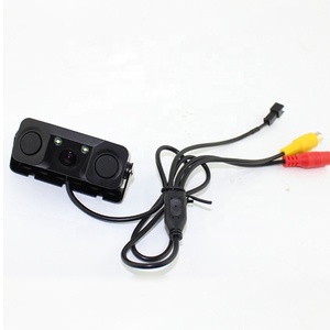 Sensor de aparcamiento de visión trasera IPoster 3 en 1 con zumbador de alarma de sonido impermeable visión nocturna cámara de respaldo de visión trasera inversa