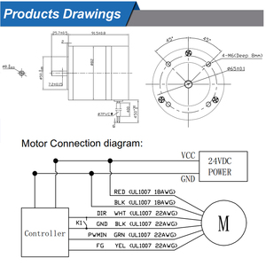 80mm 24v Brushless <strong>Dc</strong> <strong>Motor</strong> with Driver Integrated, <strong>Pwm</strong> and Vsp <strong>Speed</strong> Control Brushless <strong>Motor</strong> <strong>Controller</strong> Integrated - Product Image 6