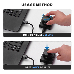 Source Factory | Computer Multimedia Externer Knopf | USB Plug & Play | Ein-Tasten-Stumm schalt funktion | Lautstärke regler - Product Image 6