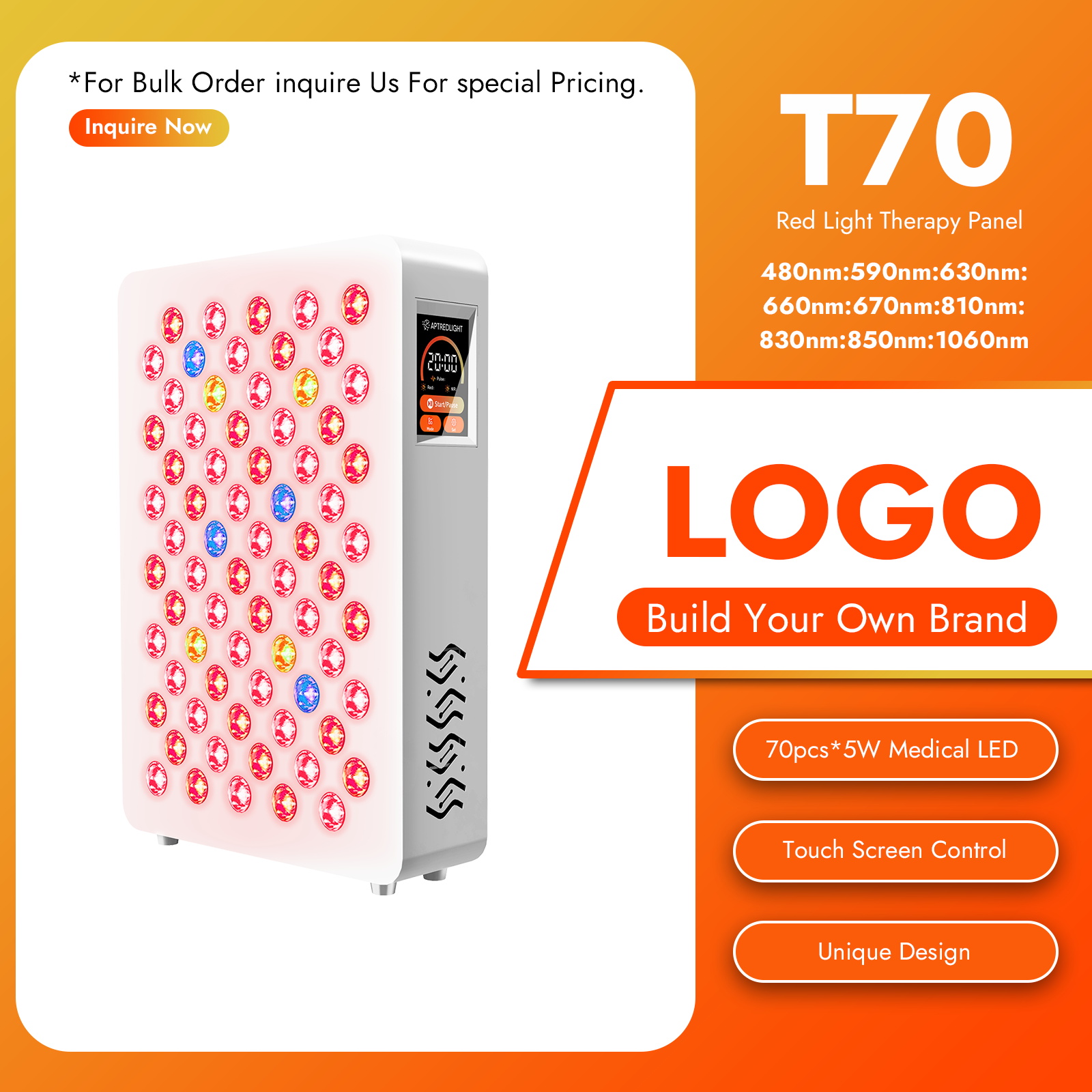 Panel T70LED de 9 ondas