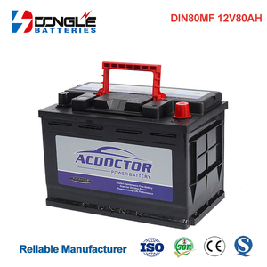 加密狗中国工厂铅酸<span class=keywords><strong>SMF</strong></span> 12v 80Ah DIN80MF汽车摩托车启动汽车电池