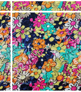 Özelleştirilmiş tasarım Polyester kadife renkli pullu PET nakış kumaş giyim-kazak süslemeleri - Product Image 4