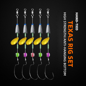 Komcamcis Biểu Tượng Tùy Chỉnh Texas Giàn Bullet Sinker Fluorocarbon Dây Câu Cá Leader Worm Lures Set Crank Móc Xoay Carolina Giàn Khoan - Product Image 1