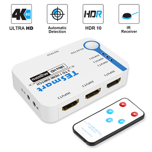 TESmart-conmutador HDMI de entrada 3 y salida 1, interruptor de detección automática HDCP 2,2 HDR EDID 4K60Hz HDMI