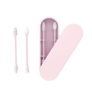 Reusable Cotton <strong>Swab</strong> Silicone Cotton Ear Bud <strong>Swab</strong> 2 Pcs/Set for Makeup Cleaning and Personal Care - Product Image 2