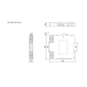 Barrera DE SEGURIDAD aislada de señal TM6044 2 ENTRADAS 2 SALIDAS Distribución de energía o aislador de entrada de corriente hecho en China - Product Image 4