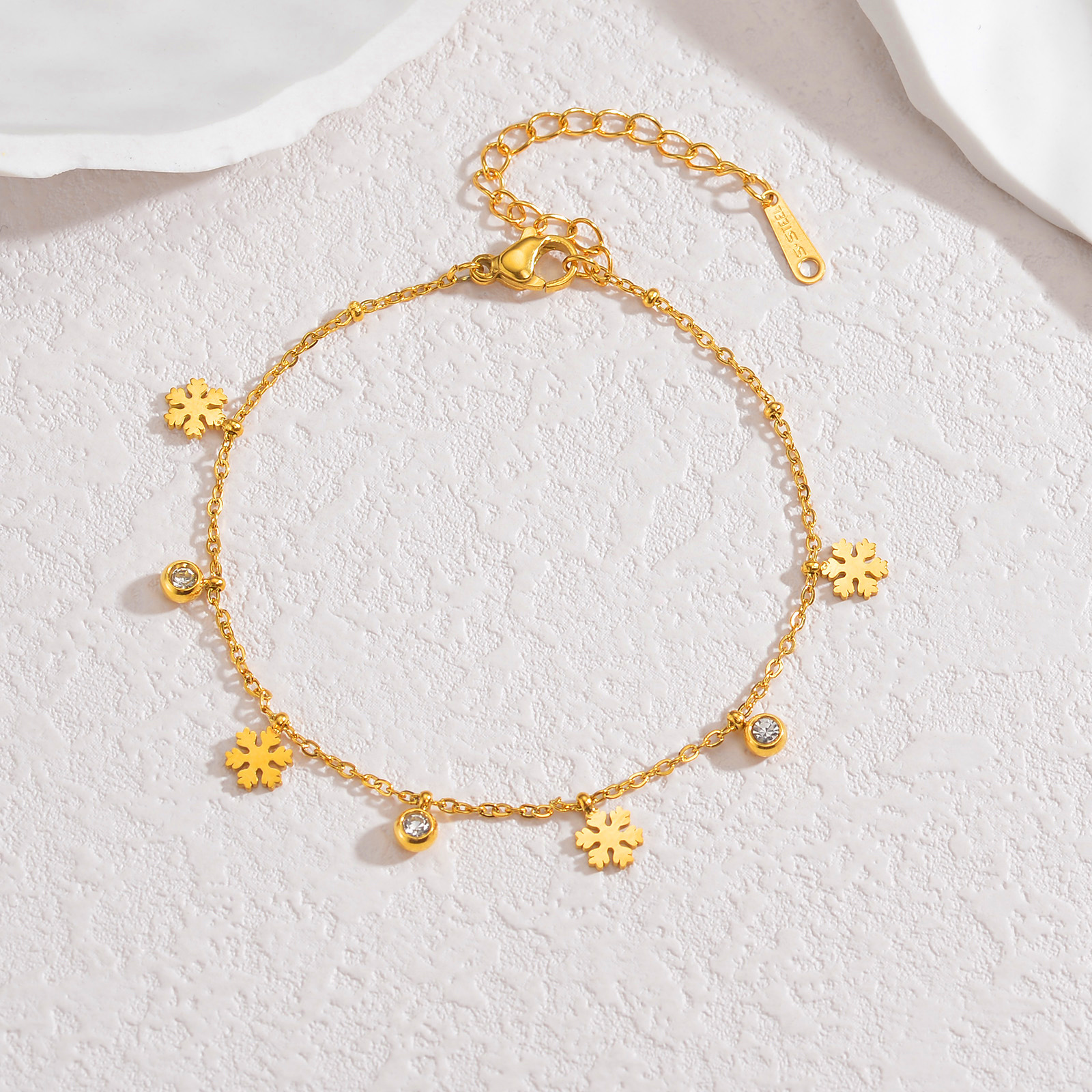 Pulsera copo de nieve - 18k