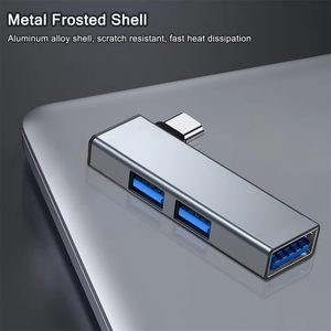 USB C至USB 3.0 2.0集线器铝3端口类型-C便携式USB扩展USB3.0 USB2.0集线器扩展，适用于电脑笔记本电脑