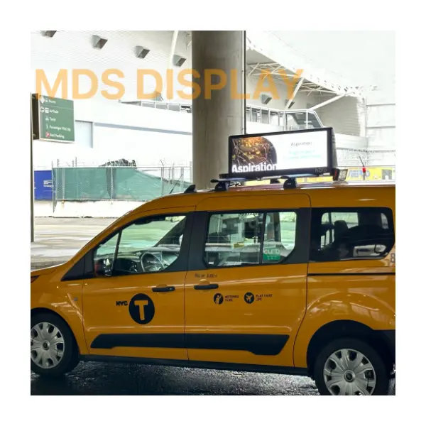 Shenzhen MDS alto brillo impermeable Wifi coche techo Taxi publicidad grande al aire libre Led cartelera P2.5 Taxi superior pantalla Led