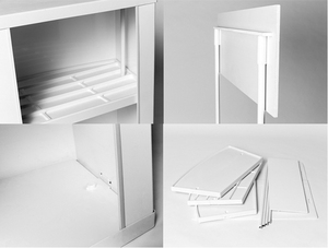 Lightweight Stable and Portable Plastic Promotion Counter With a <strong>Header</strong> Supported by Two Poles <strong>Easy</strong> to Assemble - Product Image 3