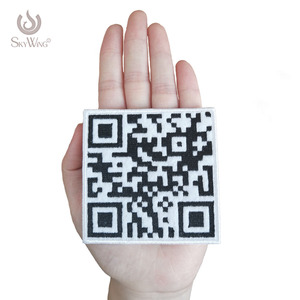 Parche bordado personalizado 2022, divertido código QR, accesorio para coser 3D para tela de fieltro personalizada, nuevo diseño, instrucciones de costura - Product Image 3