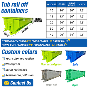 Neuer Zustand Haken hub behälter Müll kipper Karosserie konstruktion Müll container Abroll behälter mit wasserdichter Plane - Product Image 6