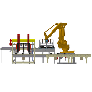 Robot apilador de carga y descarga automática/sistema de paletizado robótico con pinza robótica neumática