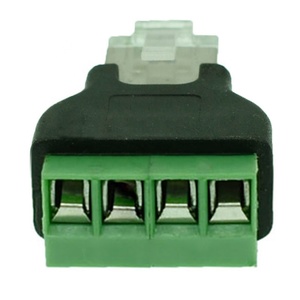 Ventas de fábrica Ethernet RJ45 8P8C Enchufe macho a convertidor de adaptador de terminal de tornillo de 4 pines RJ45 a 485 Terminal-Accesorios de conector - Product Image 5