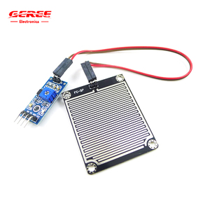Modulo acqua piovana DC5V pioggia gocce di rilevamento di umidità LM393 modulo meteo LED uscita luce di segnalazione per Arduino Kit Robot - Product Image 5