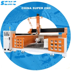Enrutador CNC de 5 ejes a gran escala Jinan Supercnc para moldeo de espuma para coches, patrón de barco de madera, mecanizado, Motor de Control Syntec, PLC - Product Image 1