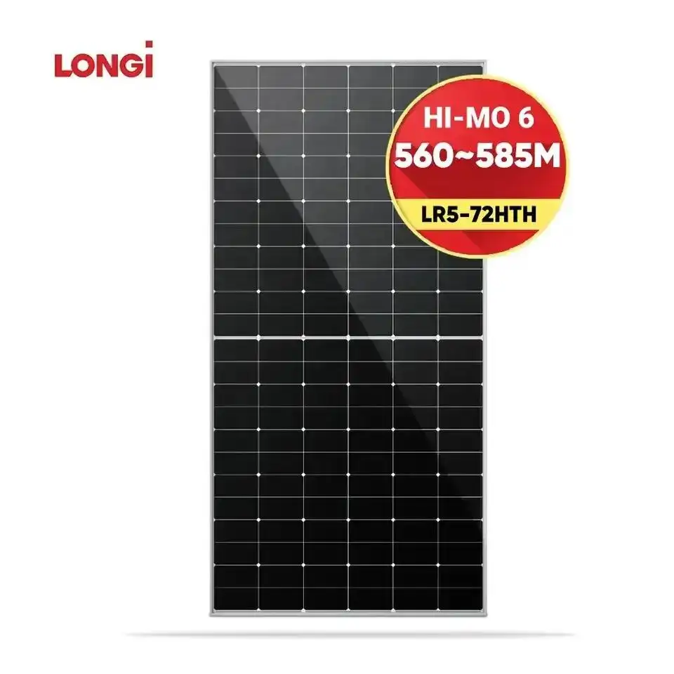 Longi hi-mo 6 LR5-72HTH 560m 565m 570m 575m 580m pv mono mô-đun năng lượng mặt trời thám hiểm tấm pin mặt trời
