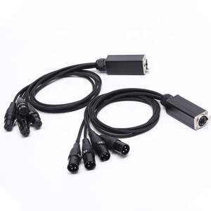 OEM RJ45至4 XLR连接器至CAT6以太网电缆音频蛇XLR音频蛇适配器DMX512网络信号扩展器 - Product Image 5