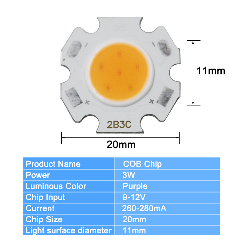 Chip COB Plum Blossom bianco caldo/bianco freddo/rosso/verde/blu/giallo/viola