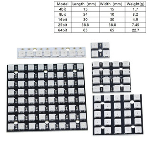 WS2812 WS2812B WS RGB LED-Lampen feld modul 5V 1Bit 4Bit 8Bit 12Bit 16Bit 24Bit Regenbogen-LED Präzise - Product Image 5