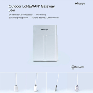 Milesight ug67 ngoài trời lorawan <span class=keywords><strong>Gateway</strong></span> <span class=keywords><strong>8</strong></span>-kênh sx1302 Quad-core CPU 2000 nút 15km IP67 PoE Ethernet RS485 wifi di động - Product Image 2