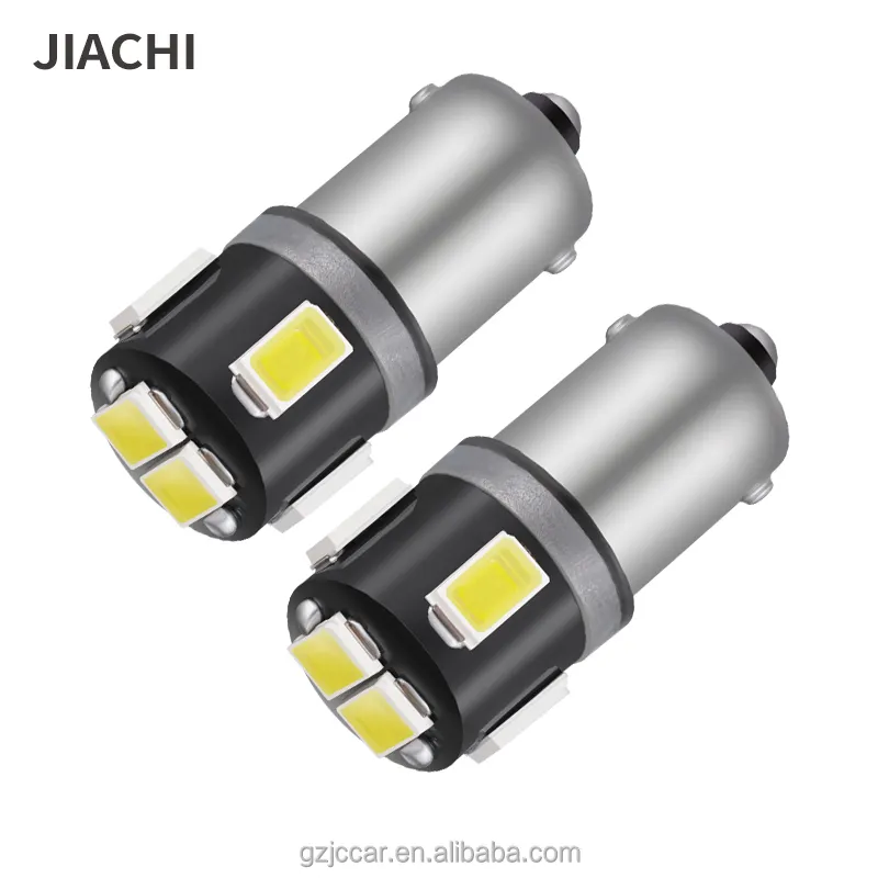 JiaChi 100PCS H6W T11 T4W W6W High Power Auto Car BA9S Led Light Acessórios para Lâmpada Interior 5630Chip 6SMD Side Lamp Branco 12v