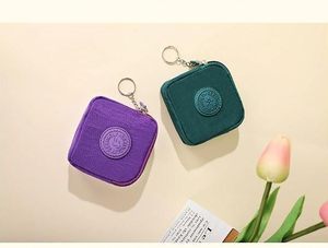 卸売ナイロンコインバッグとキーウォレット防水ジッパー付き閉鎖小さなポーチ小さなアイテムの保管