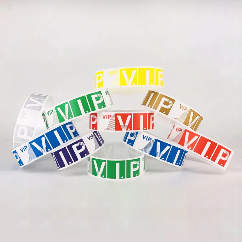 Fabriek Direct Goedkope Custom Kleurrijke Evenementen Party Papier Polsband Effen Kleur Armband Voor Pretpark