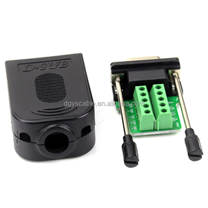 ขายส่ง D-SUB RS232 DB9ขาหญิงสัญญาณขั้วฝ่าวงล้อมเชื่อมต่อที่มีฝาครอบพลาสติกสกรูอ่อนนุช - Product Image 4