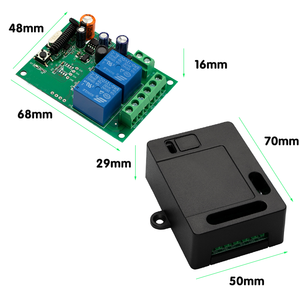 2-Kanal-10-A-Relais 433MHz DC12V 24-V-Funkempfänger mit drahtloser Fernbedienung 2 Relais drahtlose Ausgänge - Product Image 4