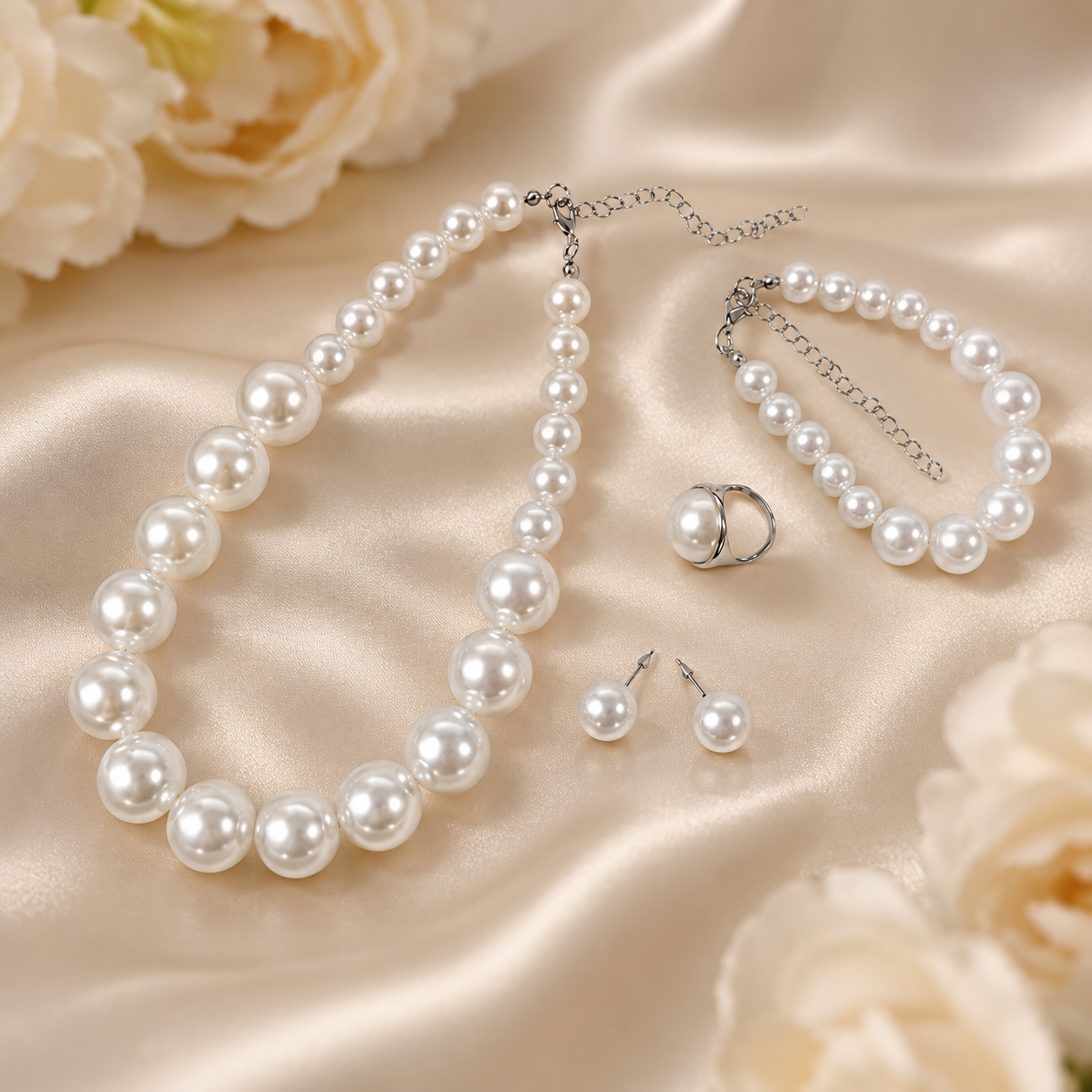 White K Gold + White Pearl