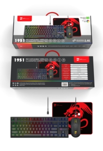 Recién llegado, juego de juegos de iluminación RGB con cable 3 en 1, ratón óptico mecánico y Teclado retroiluminado de 104 teclas, Accesorios de ordenador combinados - Product Image 6