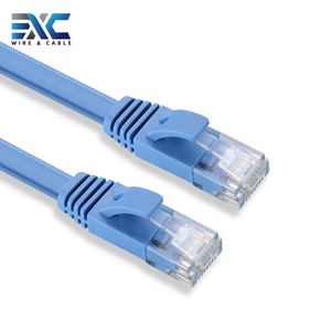 データセンターのネットワークおよびルーターコンピューター用の純粋なベア銅イーサネットネットワークUTPCat6 Cat6A RG45Lanフラットパッチケーブル - Product Image 1