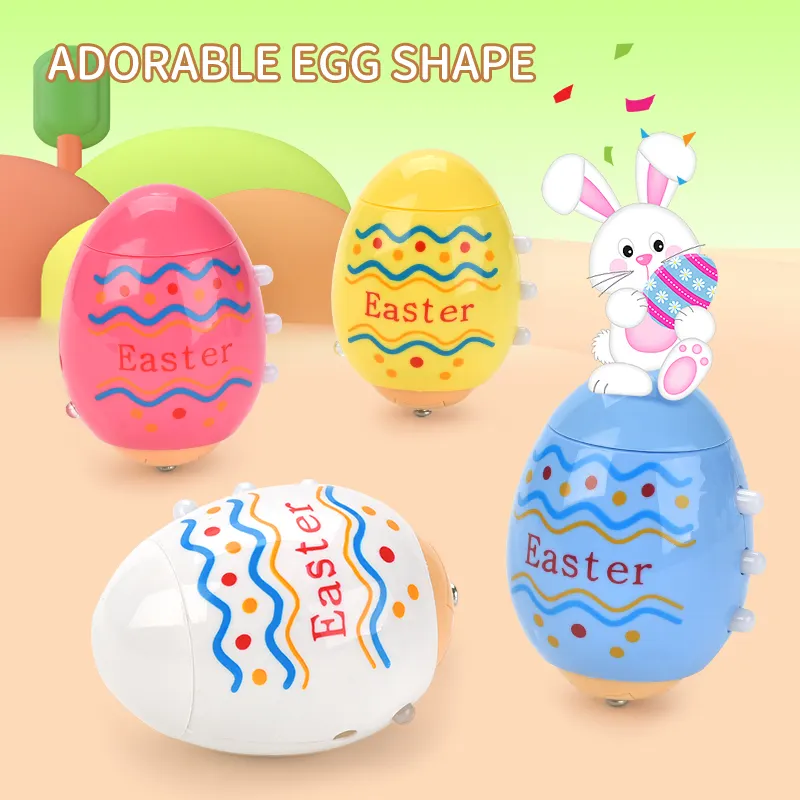 Mainan baru permainan pesta Paskah dekorasi dalam ruangan tiup kotak tampilan menyala mainan telur Paskah