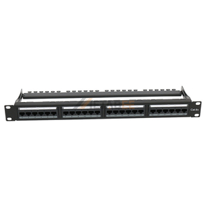 定制Utp网络配线板机架面板安装12 24 48端口Cate5e Cat6 5 1u梯形RJ11 RJ45 - Product Image 5