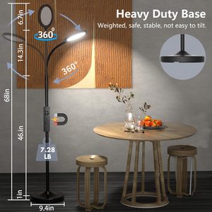 Zemin lambası, süper parlak kısılabilir LED lambalar, uzaktan basma düğmesi ile özel renk sıcaklık ayakta lamba. - Product Image 5