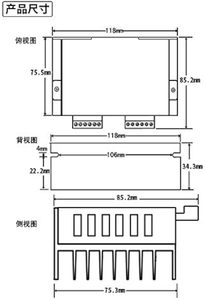 数控数字微步DM542步进电机控制器2相20-50伏直流最大4.2A，适用于Nema 1723 34数字步进电机驱动器