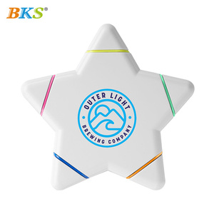 Năm Cánh Sao Mô Hình Mini Xiên <span class=keywords><strong>Highlighter</strong></span> Bút Mát Mẻ Hai Màu Lỏng Phong Cách Cho Trẻ Em Của Vẽ Nhựa Văn Phòng Phẩm Thiết Lập - Product Image 2