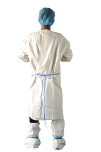 Dùng Một Lần Cách Ly Áo Choàng Y Tế Bảo Vệ Quần Áo Màu Xanh Trắng Biểu Tượng Tùy Chỉnh Y Tế OEM Bán Buôn Phẫu Thuật Áo - Product Image 5