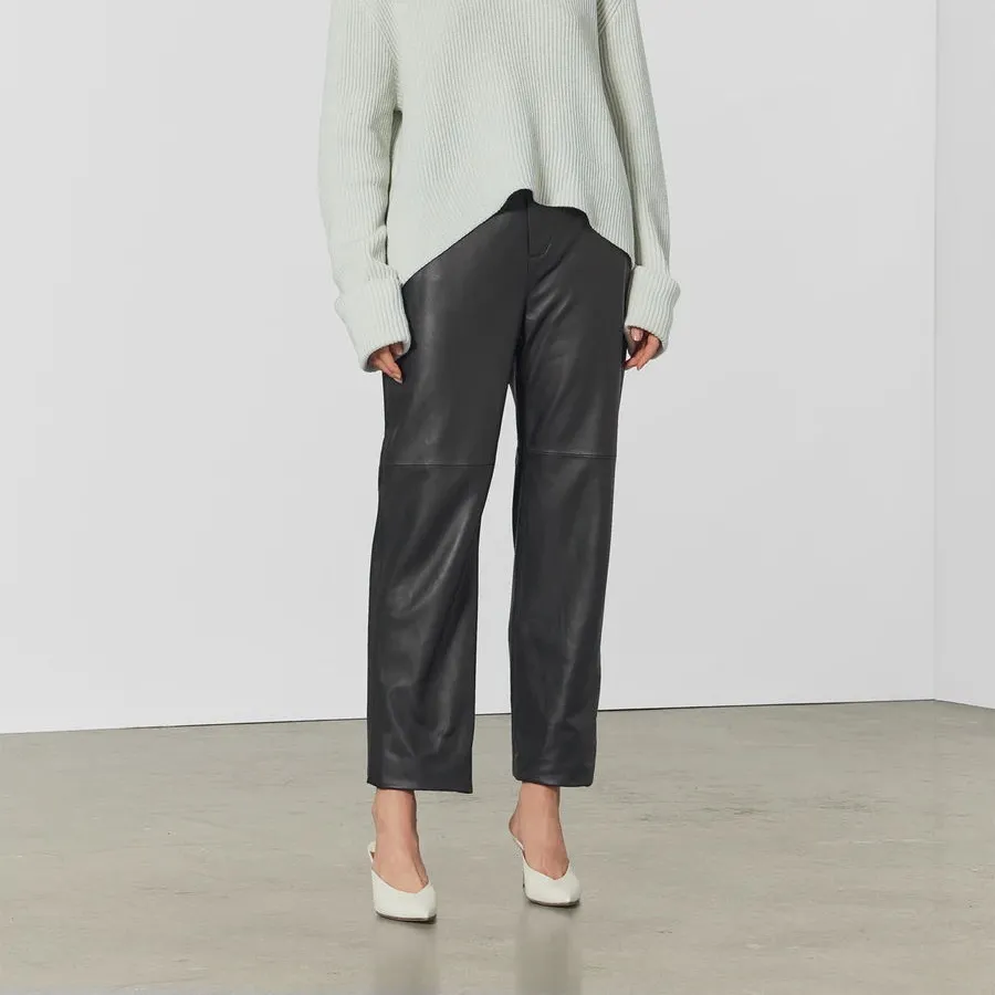 Pantalon en cuir, taille haute, personnalisé, bon marché, vente en gros, pour femmes, nouvelle collection 2020